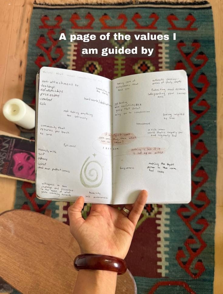 This may contain: a person holding an open book in their hand with the words, a page of the value i am guided by This may contain: a person holding an open book in their hand with the words, a page of the value i am guided by