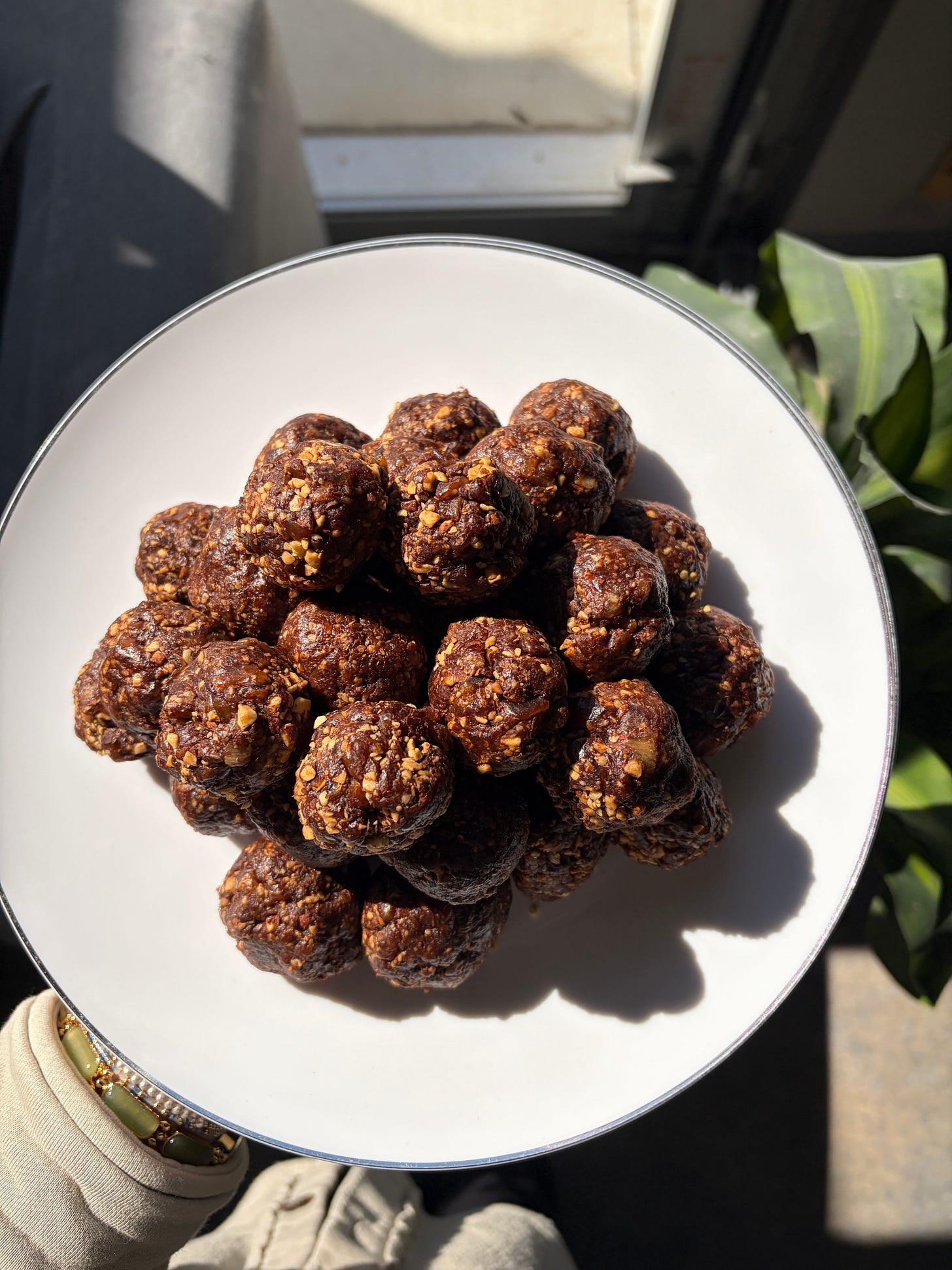 Chocolate brownie bite energy balls