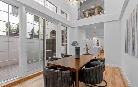 living room, kitchen and dining room