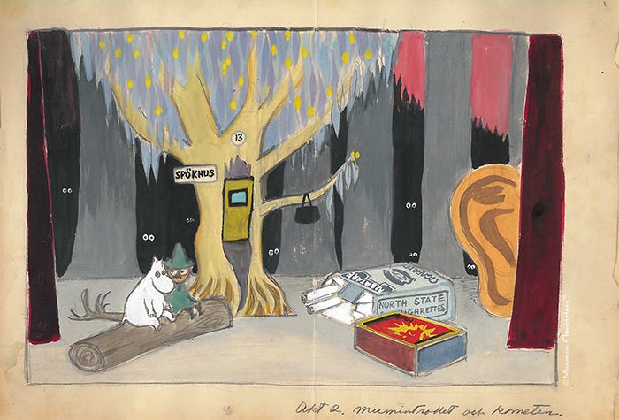Moomin set design from Tove Jansson's private archive Moomin set design from Tove Jansson's private archive