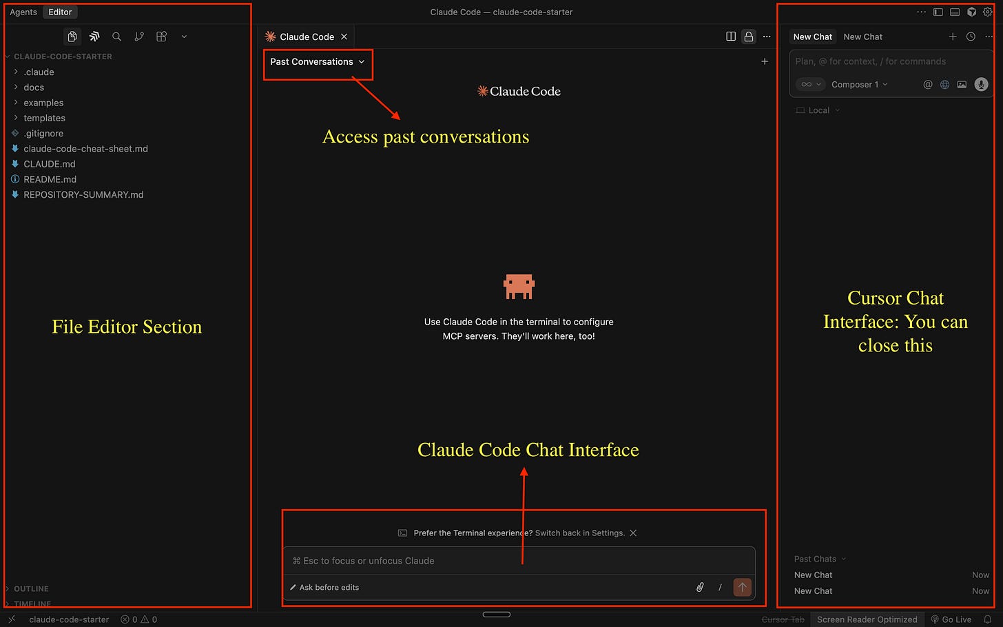 Claude Code Interface in Cursor Claude Code Interface in Cursor