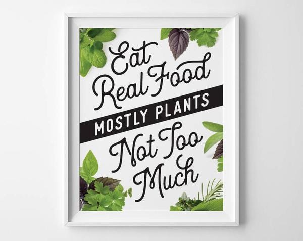 Quote from Michael Pollan (print found at Etsy) Quote from Michael Pollan (print found at Etsy)