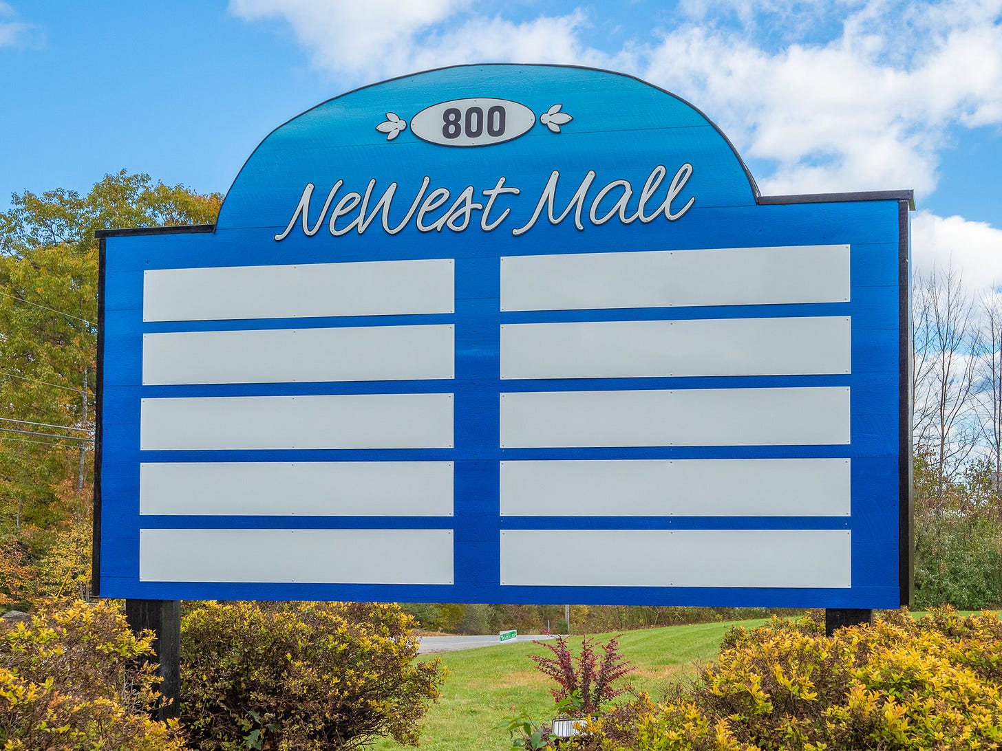 NeWest Mall sign