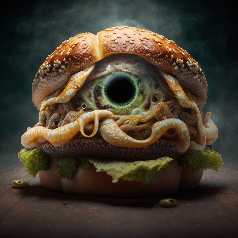 r/midjourney - Cthulhu cheeseburger