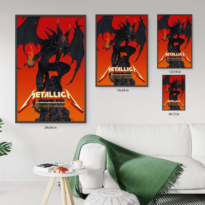 Metallica Concert Tour M72 World Tour June 20 2025 Santa Clara Levi’s Stadium – Santa Clara No‑Repeat Weekend Limp Bizkit & Ice Nine Kills Setlist Canvas Poster by Vance Kelly