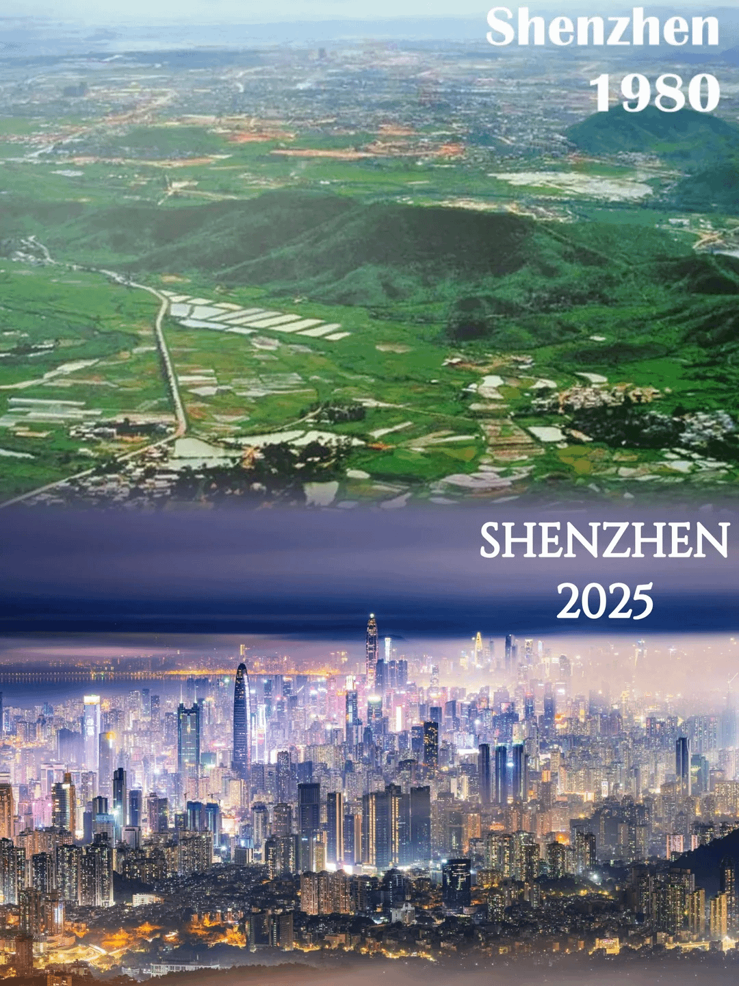 Shenzhen, 1980-2025. : r/UrbanHell