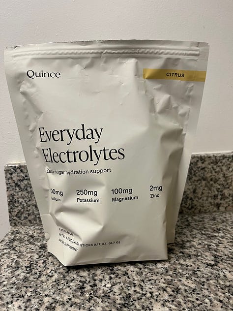 Proof that I bought electrolytes from Quince (lol)