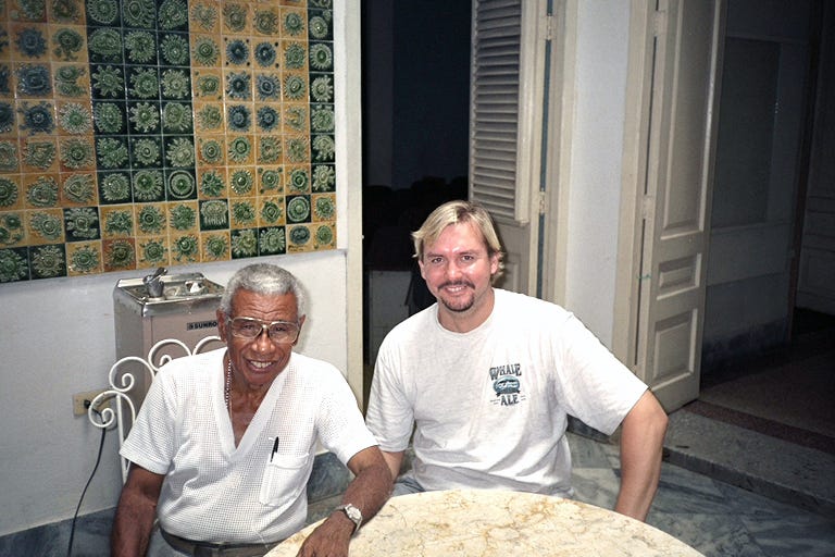 Jon with Richard Egües in Cuba circa 1995