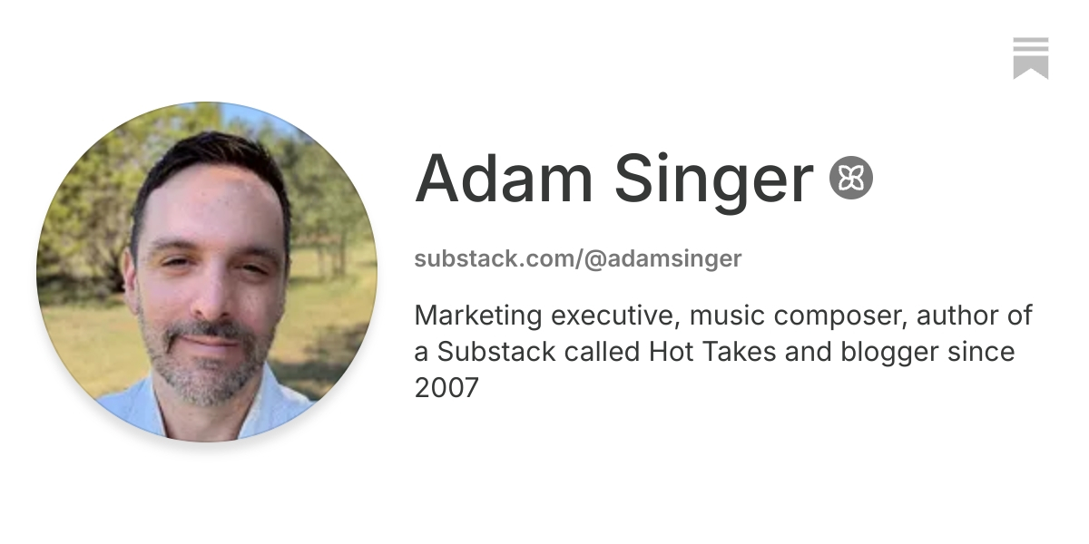 Adam Singer | Substack