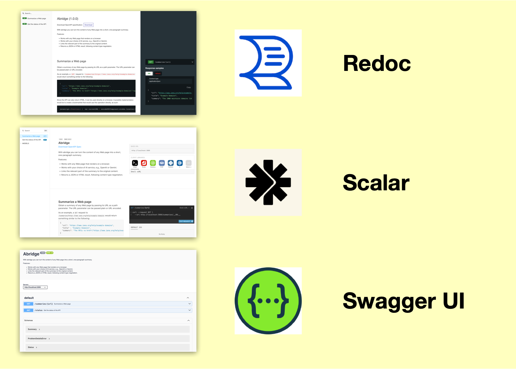 Three Open-Source API Reference Alternatives
