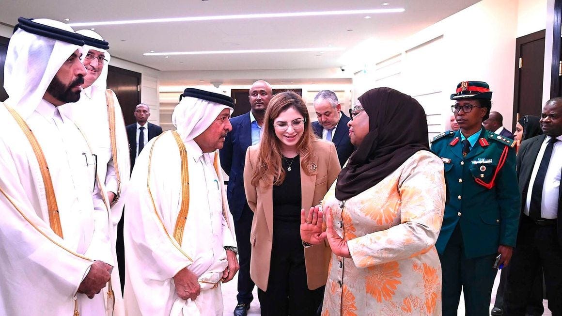 Tanzanian President Samia Suluhu Hassan in Doha, Qatar
