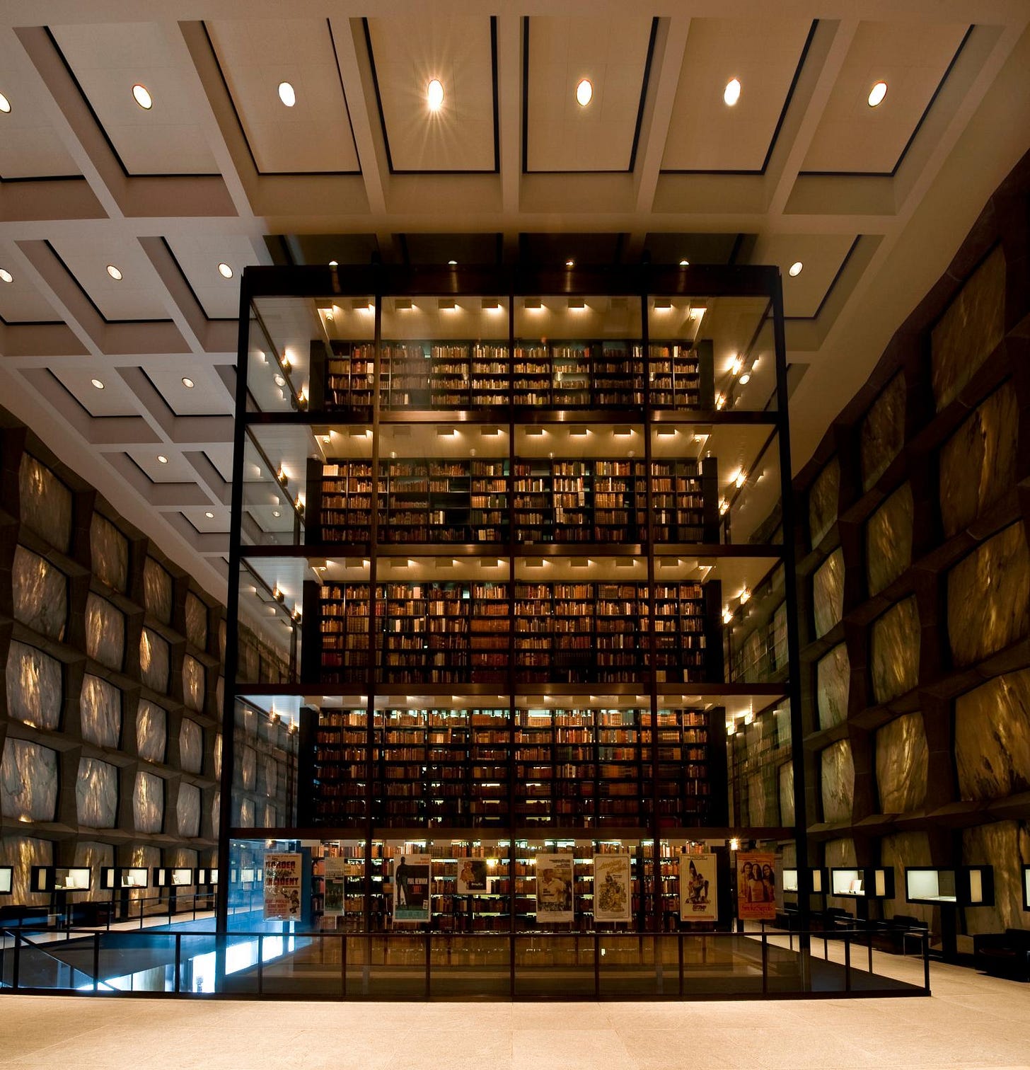 The interior of Yale's Beinecke Library