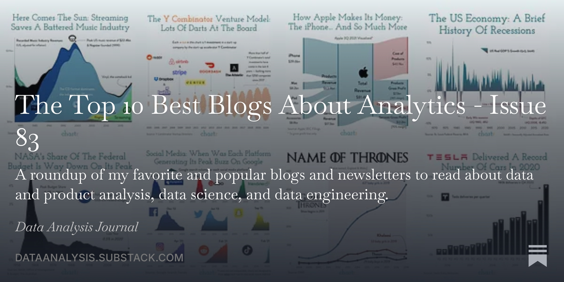 The Top 10 Best Blogs About Analytics - Issue 83