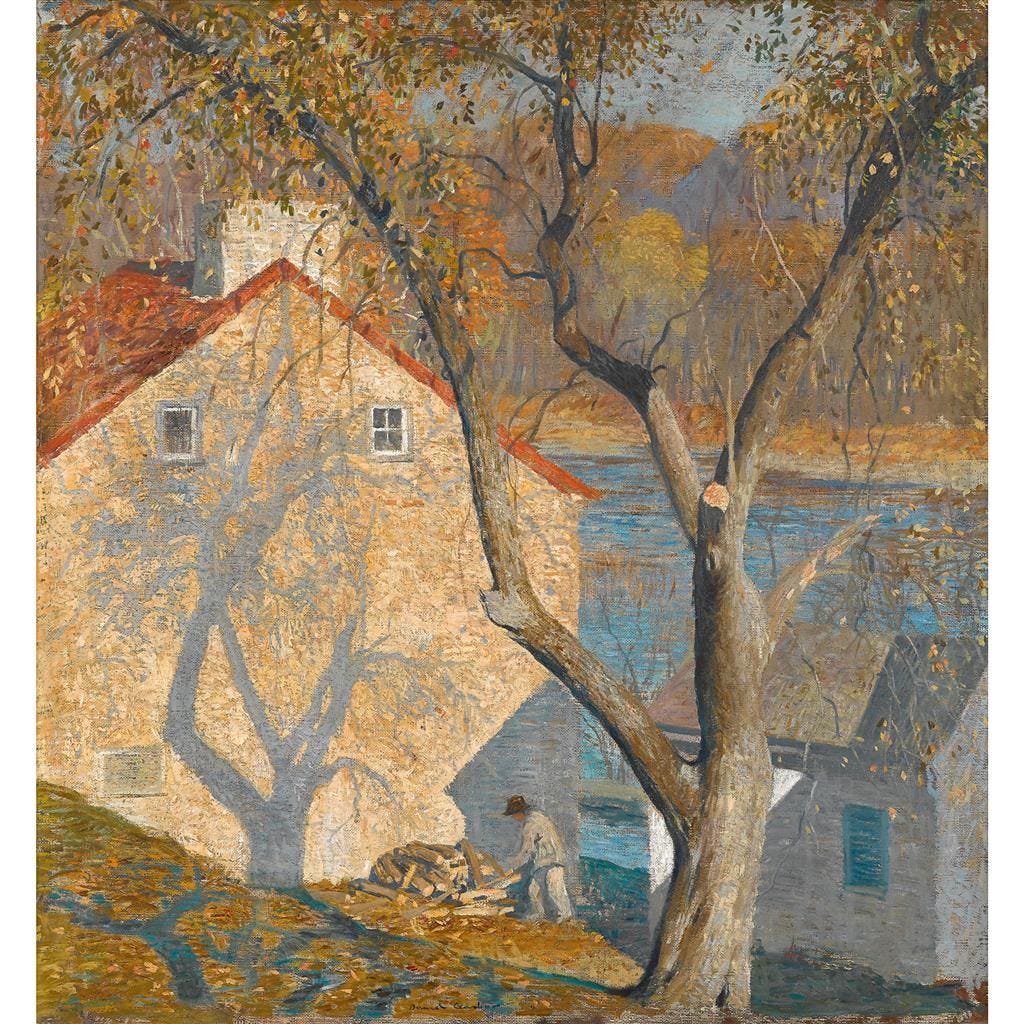 Daniel Garber (USA 1880-1958)Shadows (1922)oil on canvas 76.2 x 71.1 cm Landscape Artist, American Art, Illustration Art