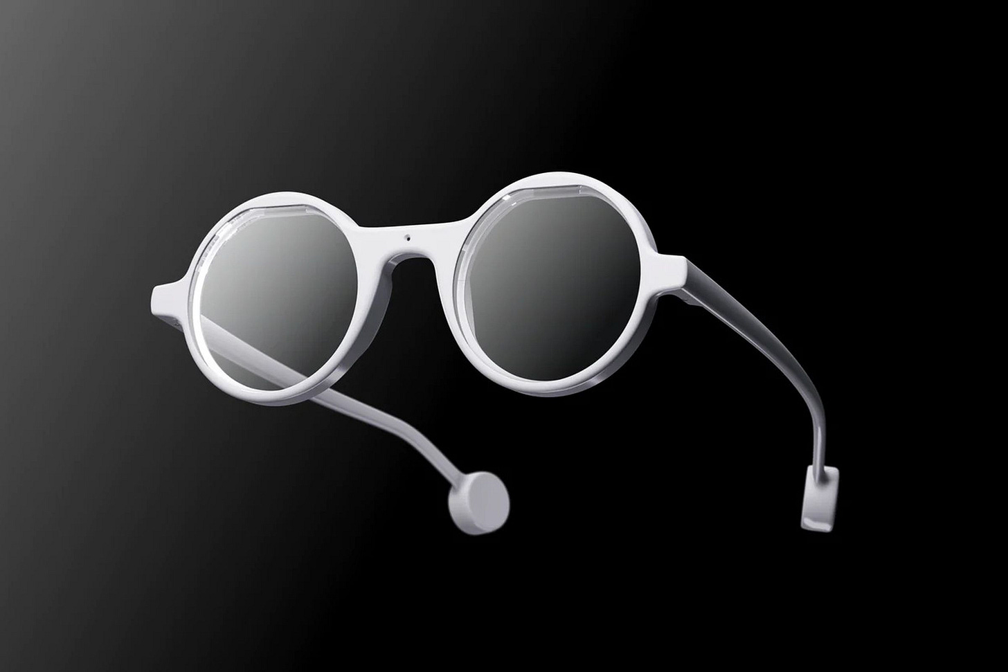An image showing Frame AI glasses on a black background