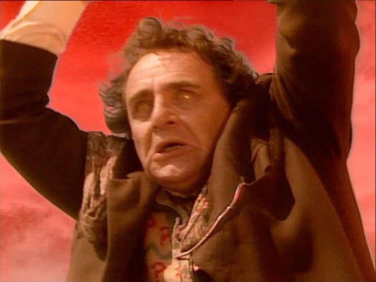 The Doctor fighting the Cheetah virus, eyes turning The Doctor fighting the Cheetah virus, eyes turning