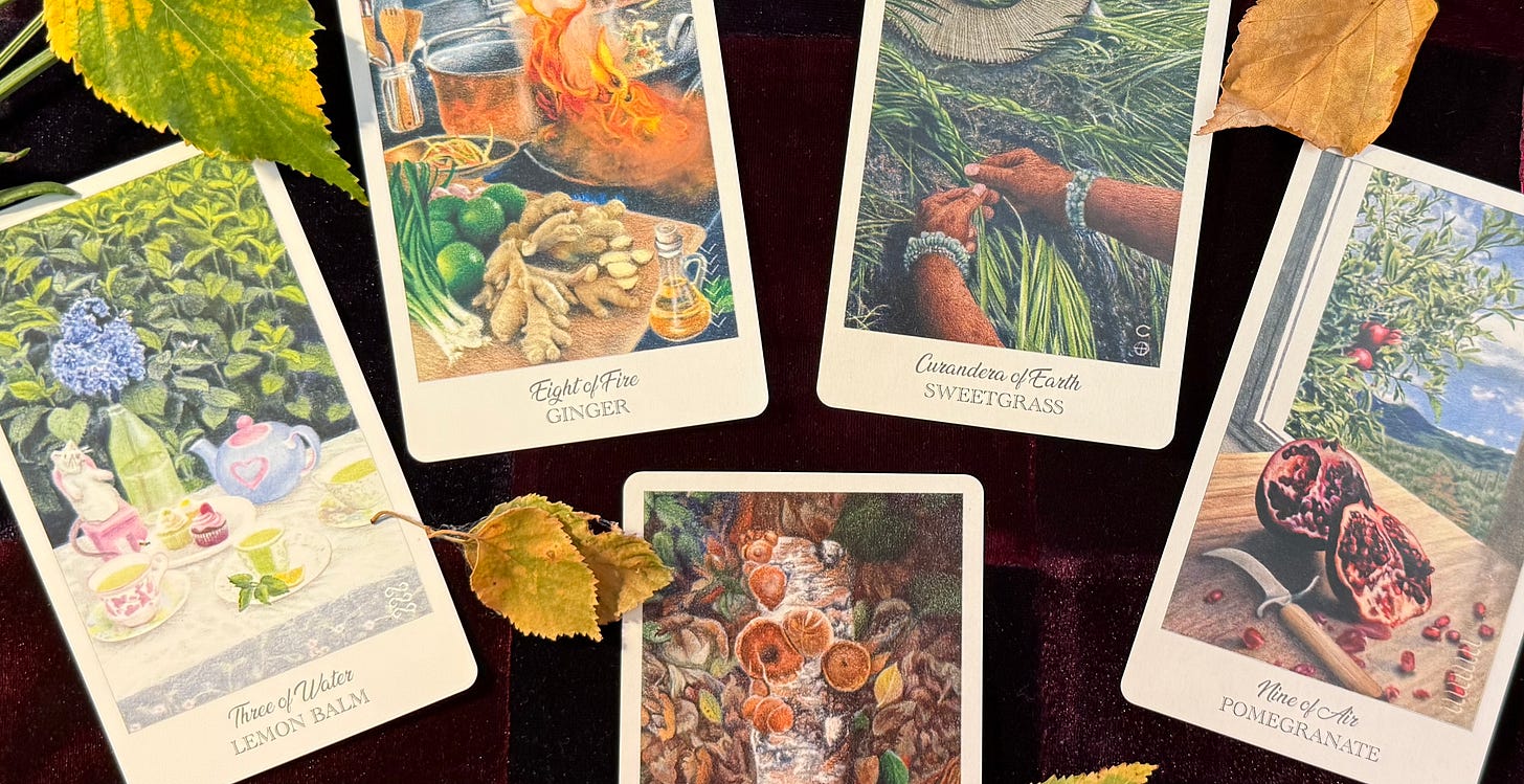Detail, Council of the Elements tarot practice. Art & photo by JPC.