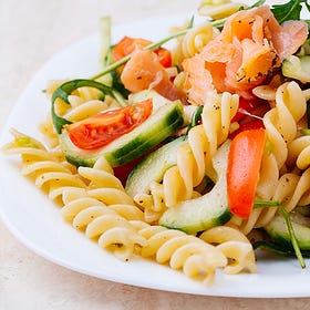 Mediterranean Salmon Pasta Salad 