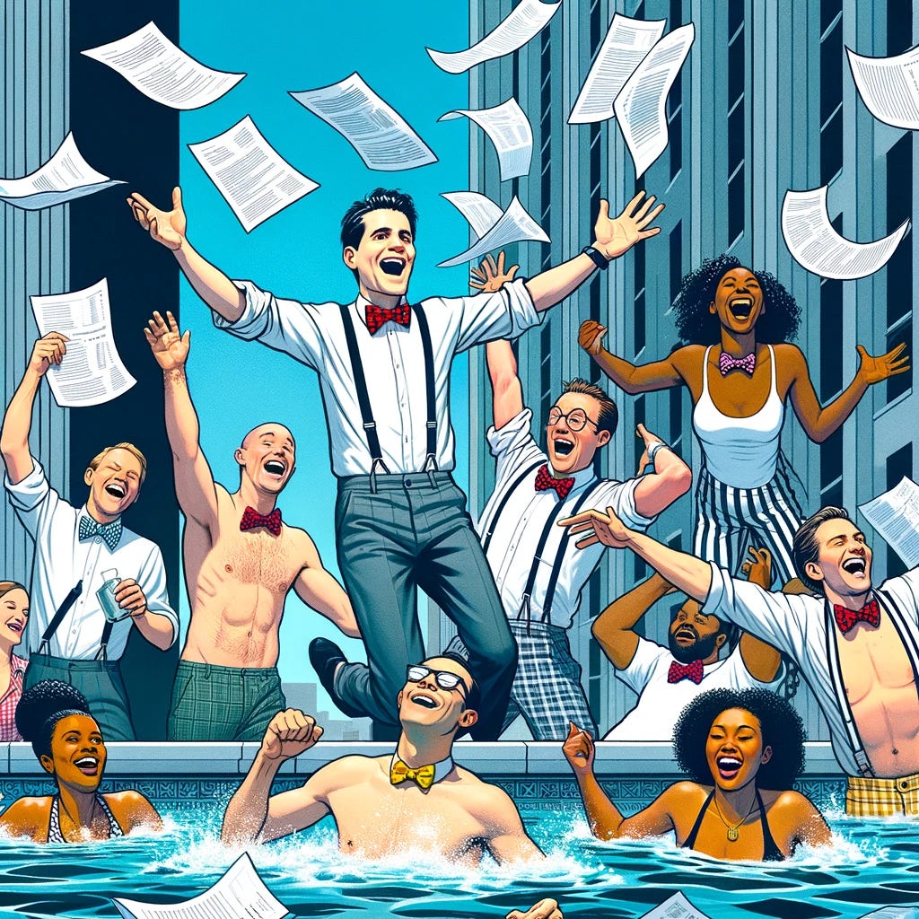 A multicultural group of professionals who don't have to waste their lives doing taxes any more.