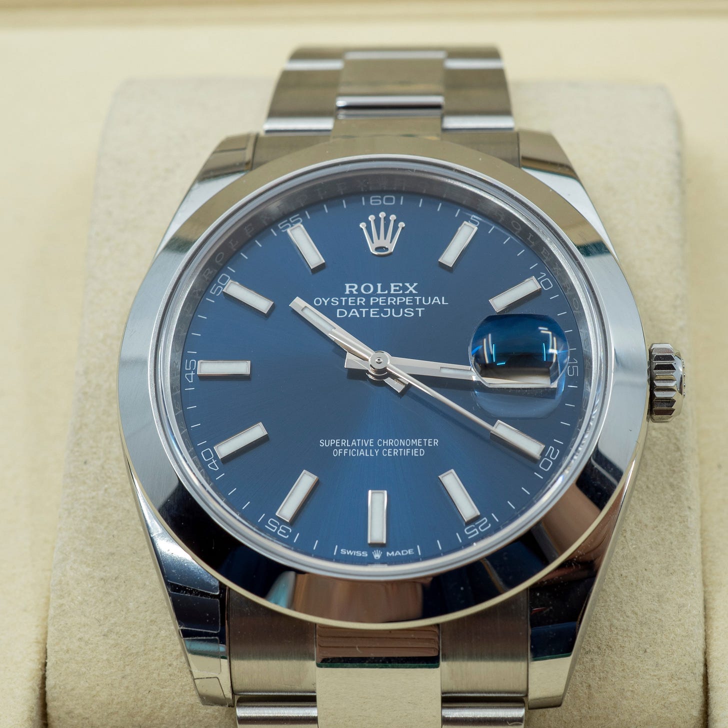 2025 Rolex Datejust 41 Smooth / Blue / Oyster 126300-0001 Listing Image 1 2025 Rolex Datejust 41 Smooth / Blue / Oyster 126300-0001 Listing Image 1