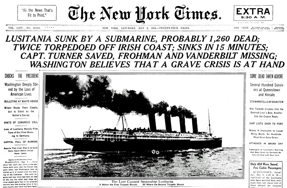파일:19150508 Lusitania Sunk By a Submarine - The New York Times.png - 위키백과, 우리 모두의 백과사전 파일:19150508 Lusitania Sunk By a Submarine - The New York Times.png - 위키백과, 우리 모두의 백과사전