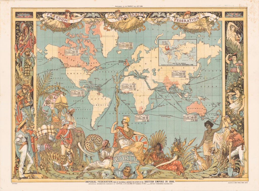 Extensión del Imperio Británico (1886) Extensión del Imperio Británico (1886)