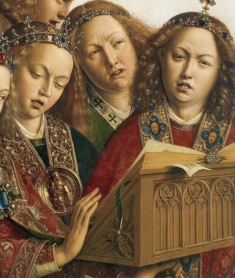Ghent Altarpiece open twelve panels Ghent Altarpiece open twelve panels
