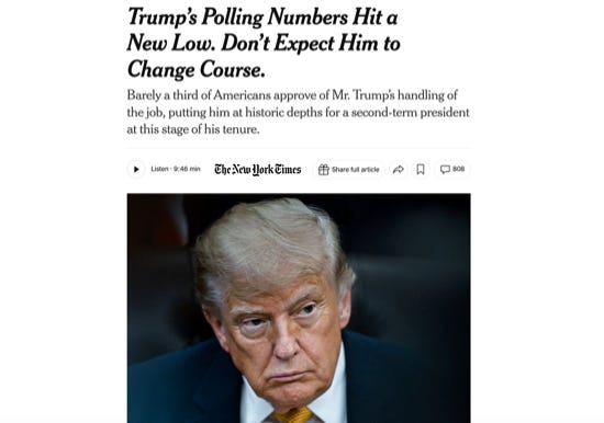 A screenshot of a New York Times article with the headline, 