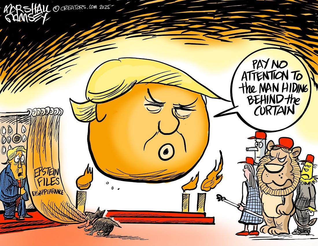 May be an illustration of text that says 'MORSHALL 小然集 HALL CREATORS. COM CREATERS,(0M2025 2025 สการ ៧ណម වවහාාාත PAYNO NO PAY ATTENTION TO the MAN HIDING BEHINDthe CURTAIN EPSTEN FILES DISAPPEARAILE 부로'