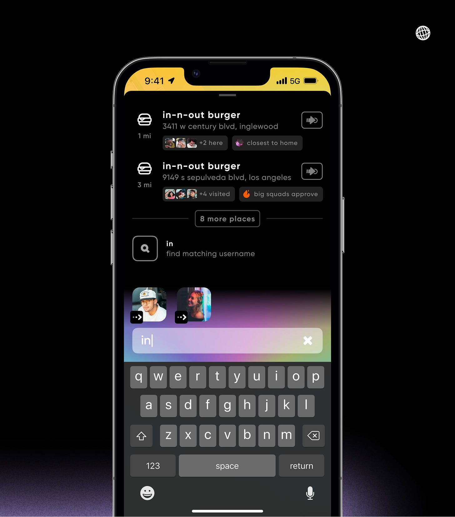 Screenshot of the Zenly app