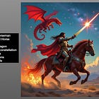 The Second Horseman on a Fiery Red Horse and the Fiery Red Dragon