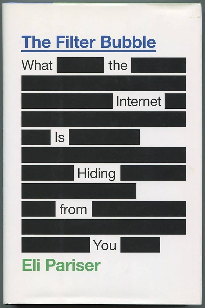 The Filter Bubble: What the Internet Is Hiding from You: Pariser, Eli: 9781594203008: Amazon.com: Books The Filter Bubble: What the Internet Is Hiding from You: Pariser, Eli: 9781594203008: Amazon.com: Books