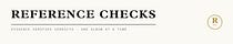 REFERENCE CHECKS