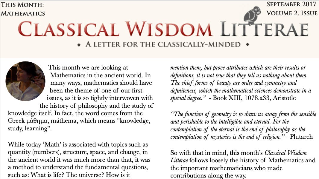 Mathematics Classical Wisdom