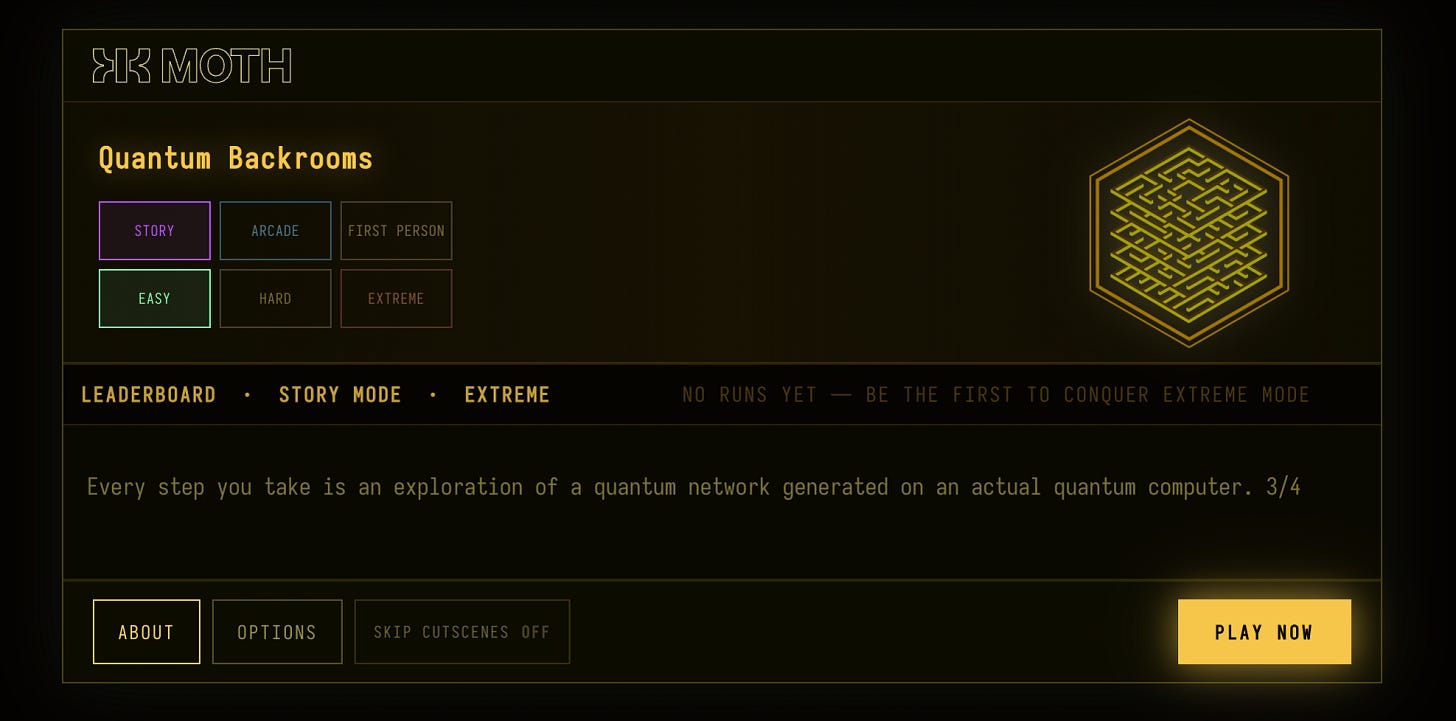 Moth Launches Quantum Backrooms, First Quantum Game