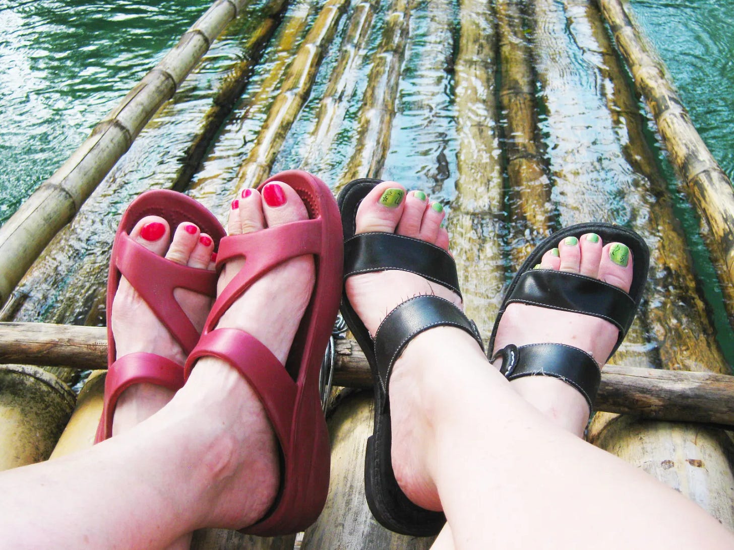 Bamboo river raft in Jamaica