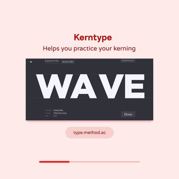 KERNTYPE pour travailler le kerning, cad l'espace entre les caractères