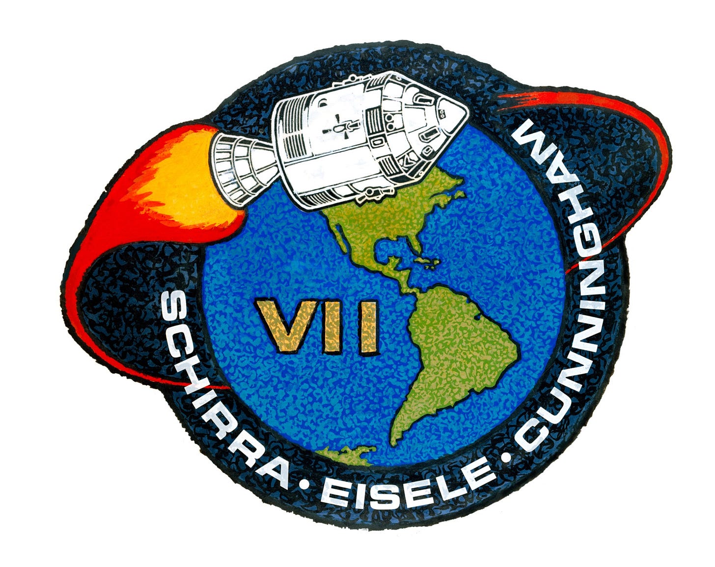 official emblem of Apollo 7 official emblem of Apollo 7