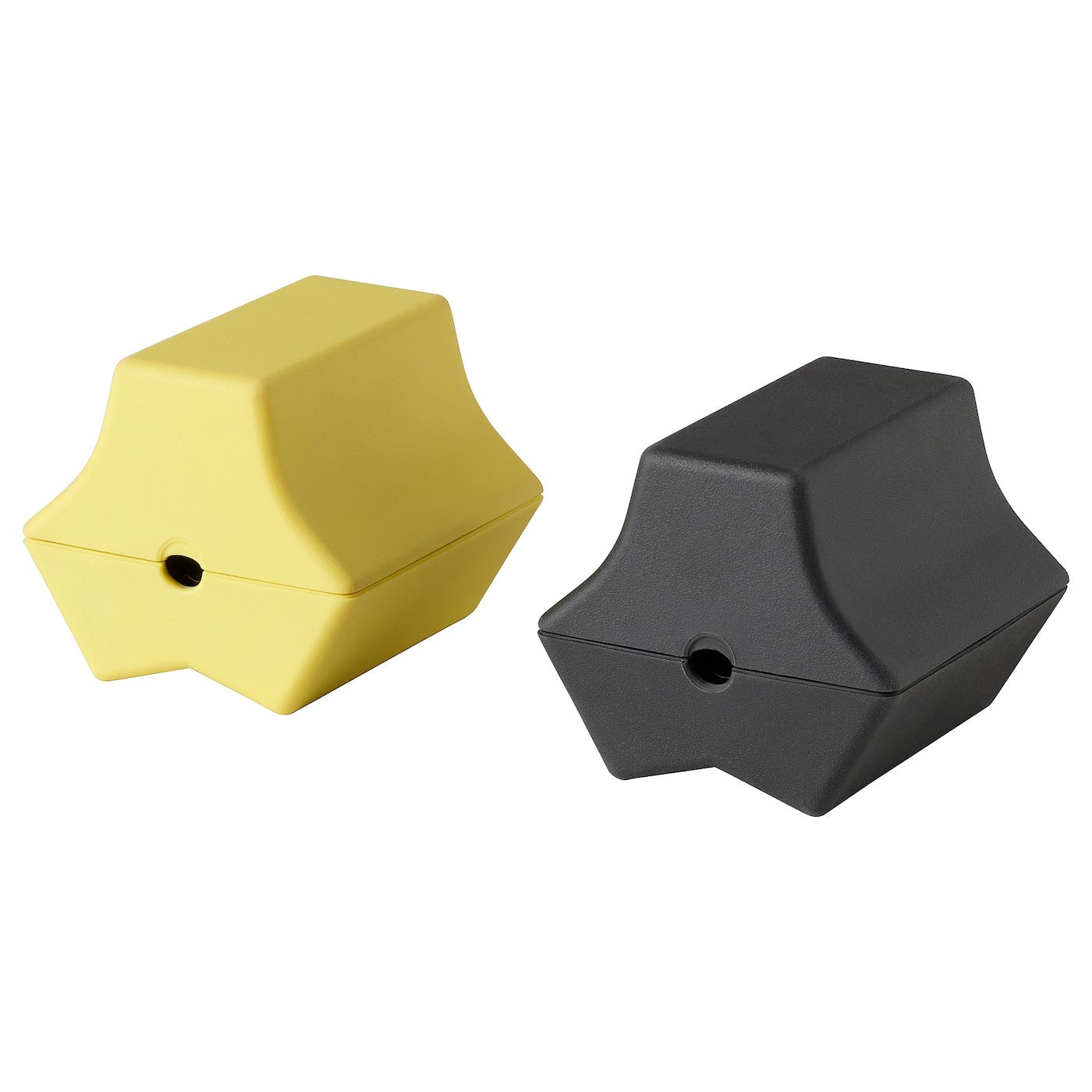 HAVSKÅL 哈斯阔USB固定器，2个黑色/黄色- IKEA