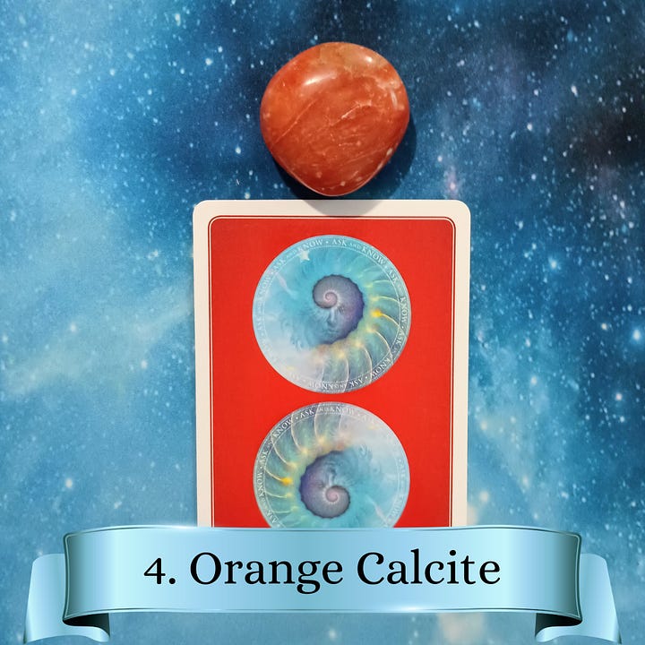 Pick-A-Card Tarot Reading for February 2026, Pile selection,1. Silk Agate (Orange/Brown), 2. Black Agate, 3. Rose Quartz, 4. Orange Calcite