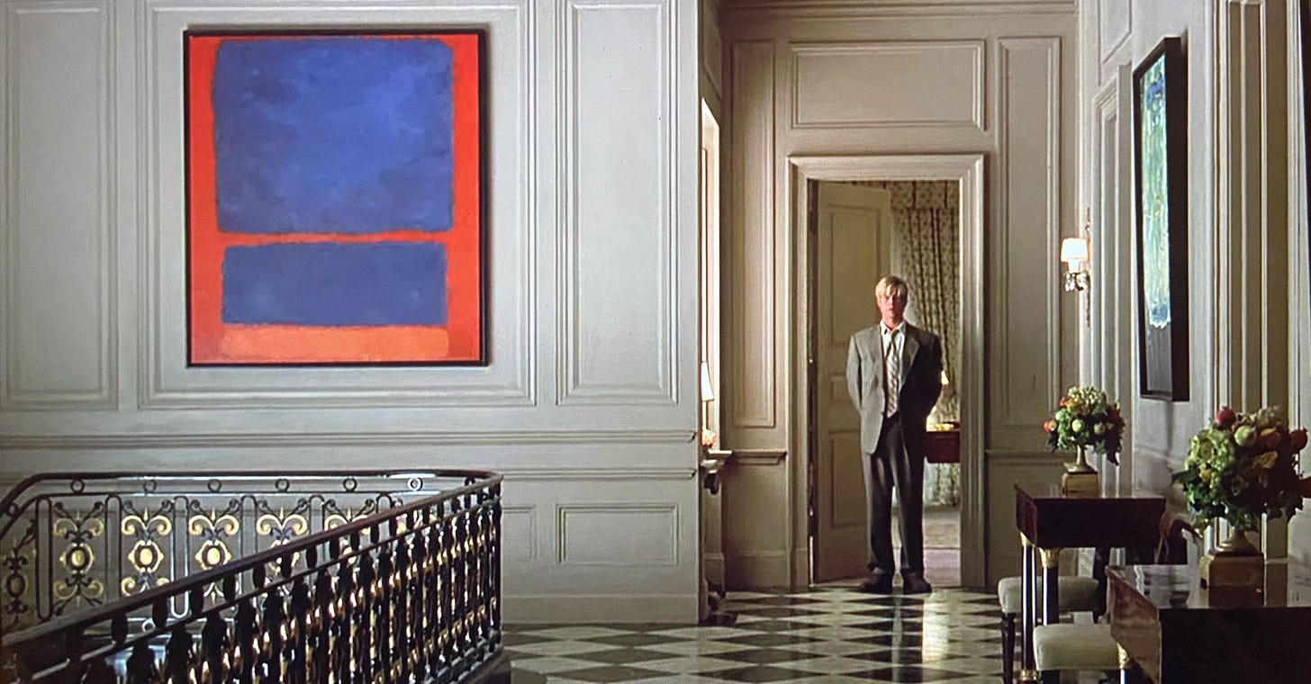 Rothko and Brad Pitt in Meet Joe Black - Cinematography by Emmanuel Lubezki