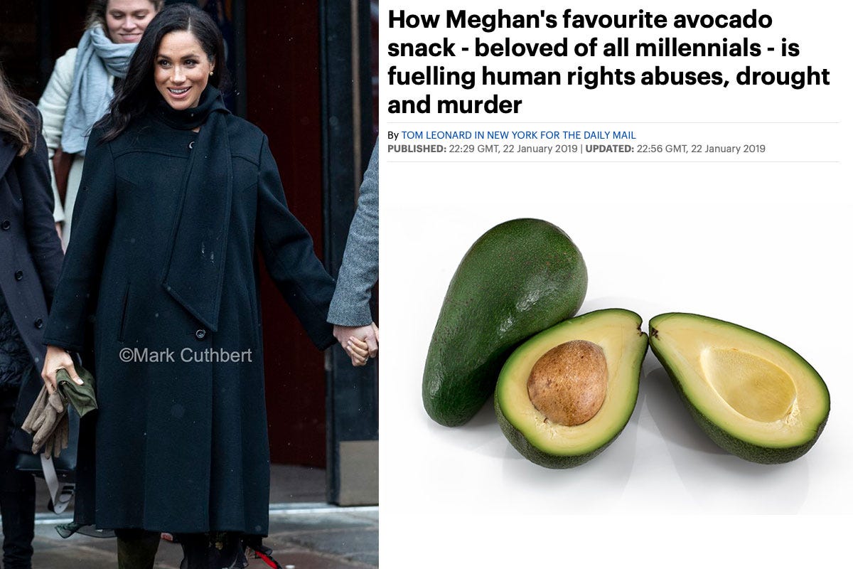 Duchess Meghan + Avocados + An Apology For Princess Diana Coverage