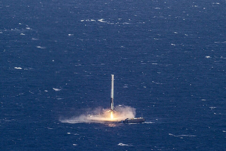 File:Falcon 9 first stage landing on Droneship.jpg