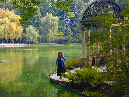 Ann at Longwood Gardens, Pennsylvania photo of Longwood Gardens by John Hulsey