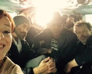 With Curtis, Tim Omundson and Orlando Jones at Asylum