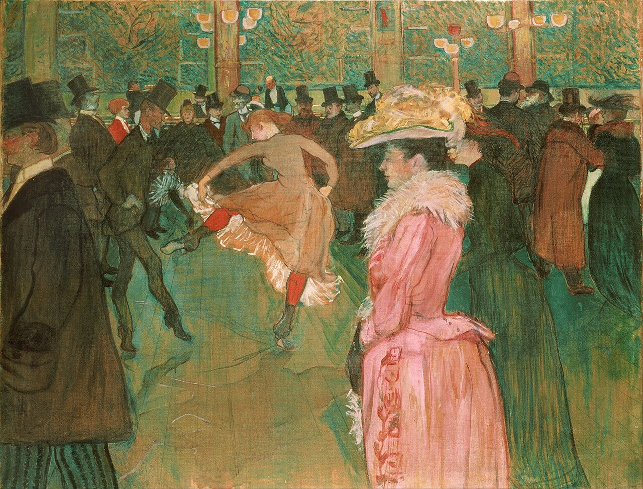 Toulouse Lautrec painting At the Moulin Rouge The Dance