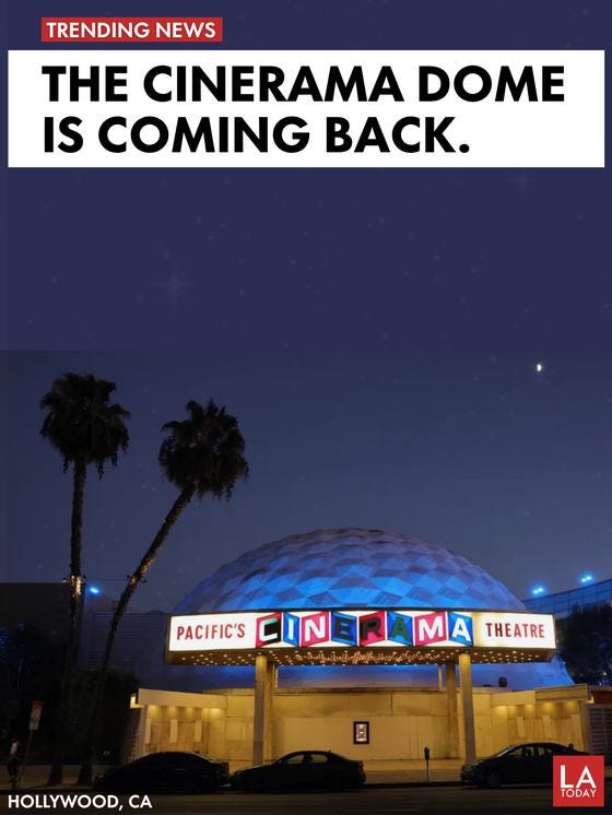 The Cinerama Dome is coming back