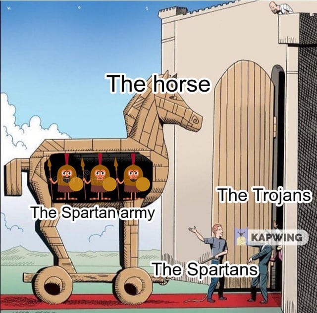 Why is it called Trojan??? It should have been called "The Spartan Horse"!  : r/HellenicMemes