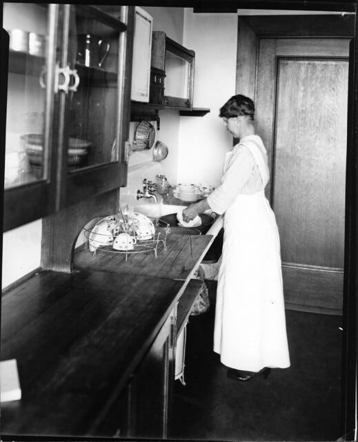Miss Ruth Kellogg Washing Dishes Miss Ruth Kellogg Washing Dishes