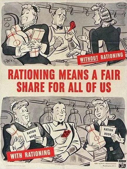 inflation rationing history